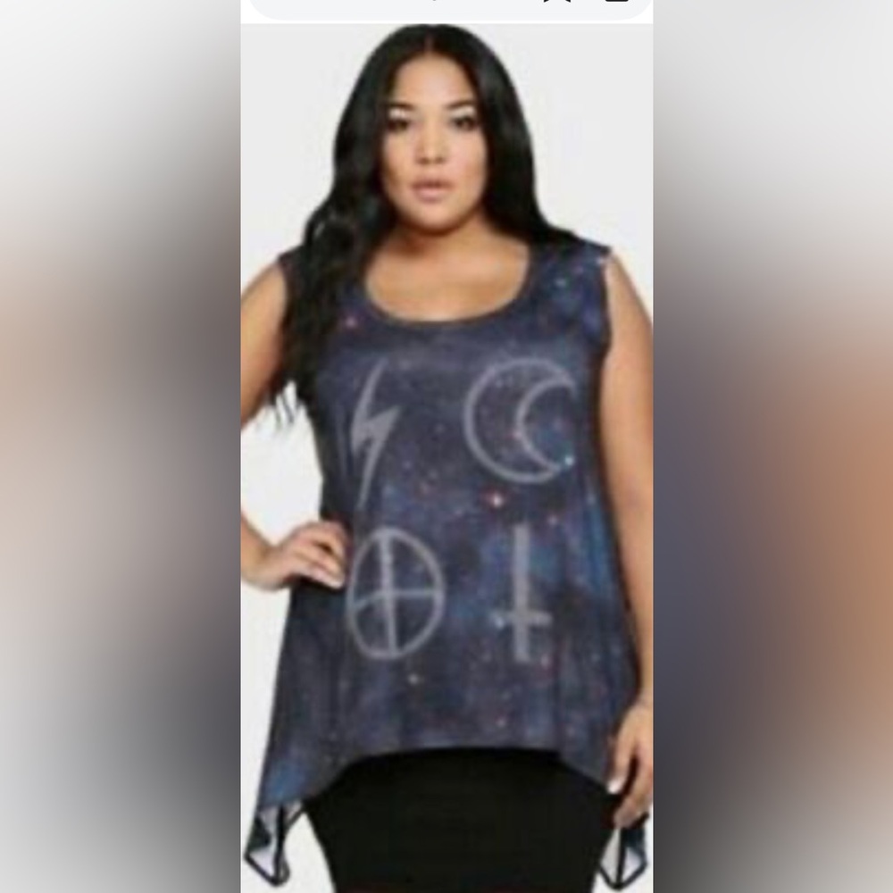 Torrid Navy Galaxy Graphic Tank Top